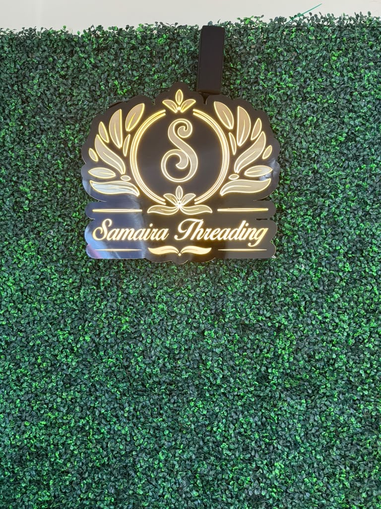 Samaira Threading sign